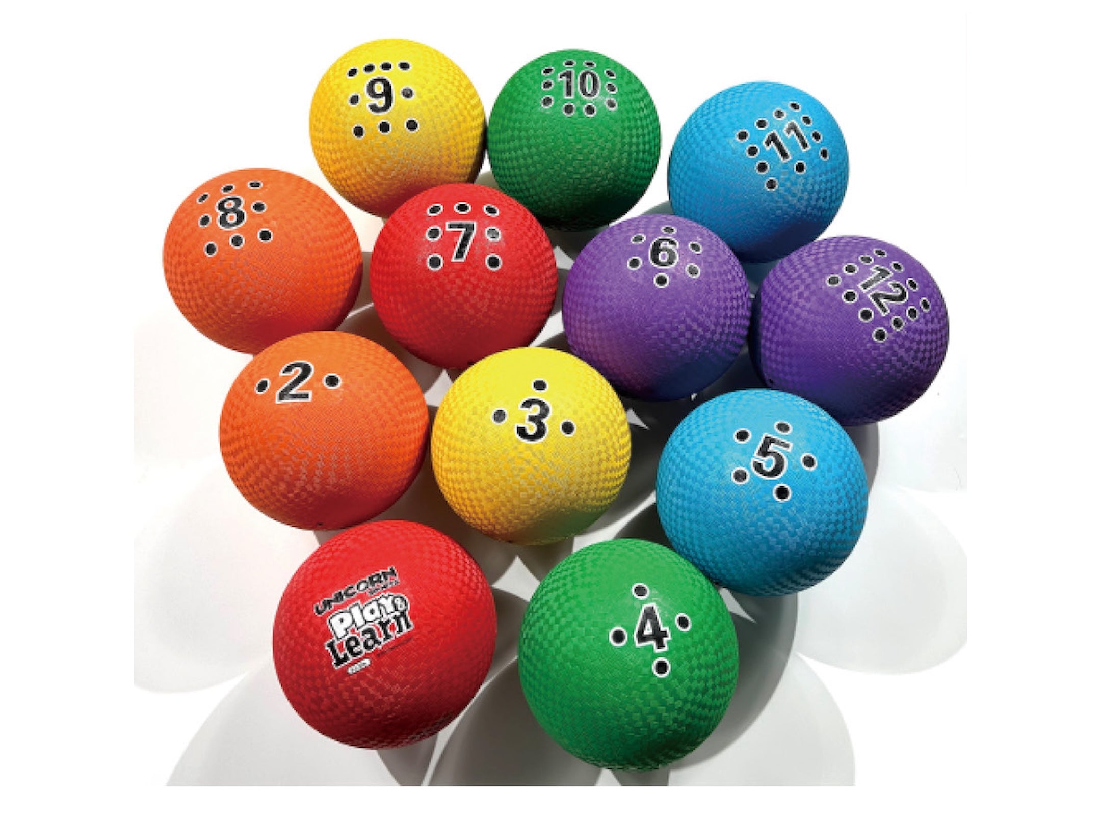 Play & Learn Numbered Playground Balls-Set of 12