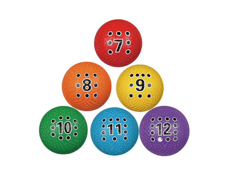Play & Learn Numbered Playground Balls-Set of 12
